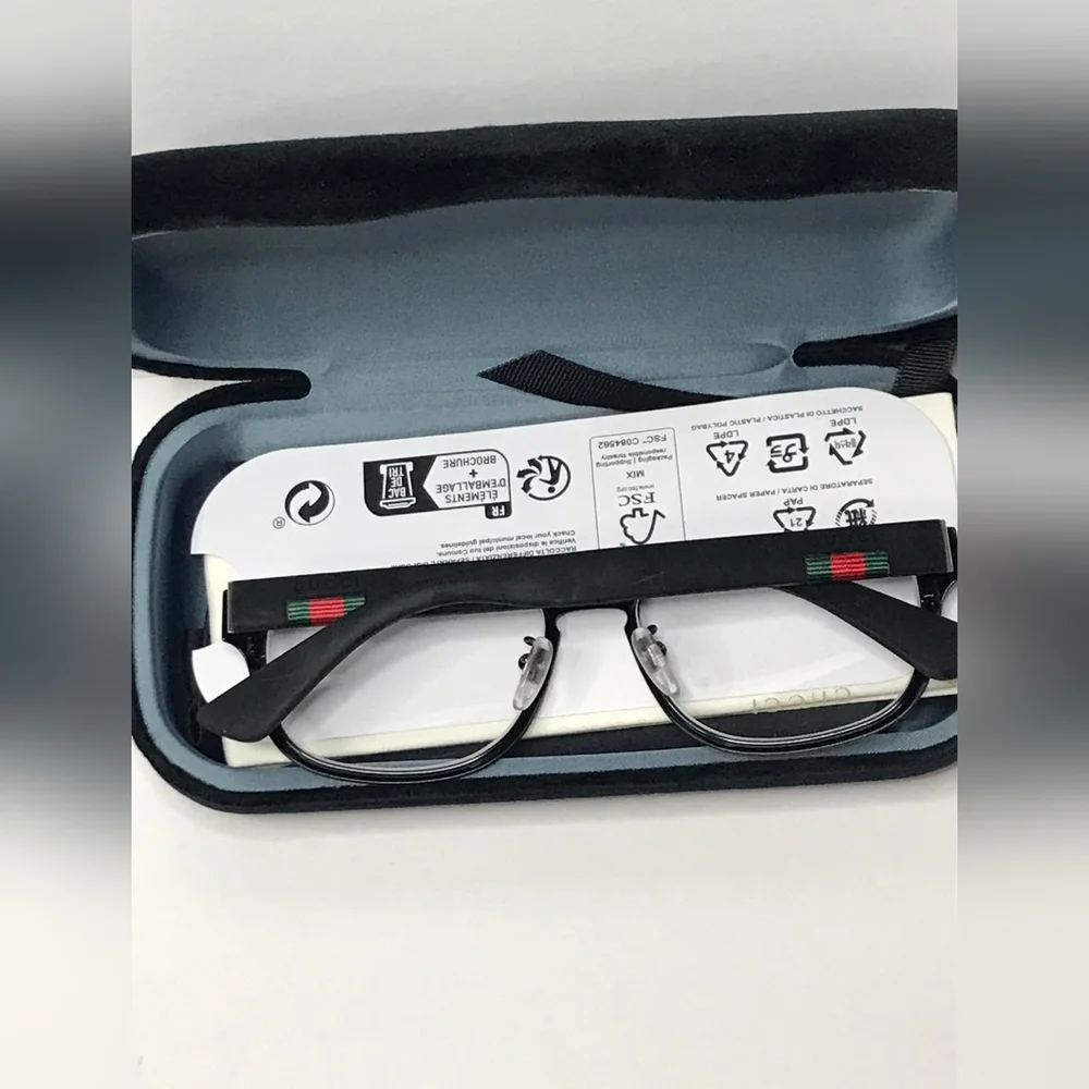 💯 Original Gucci Eyeglasses GG0175O-002 54mm Black / Demo Lens [54-17-145]